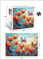 Puzzle Blumen und Schmetterlinge 1000tlg Verpackung 20x20x6cm