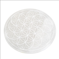 Blume des Lebens Untersetzer  Alabaster 6erSet 10cm Dicke 0.8cm INDIEN